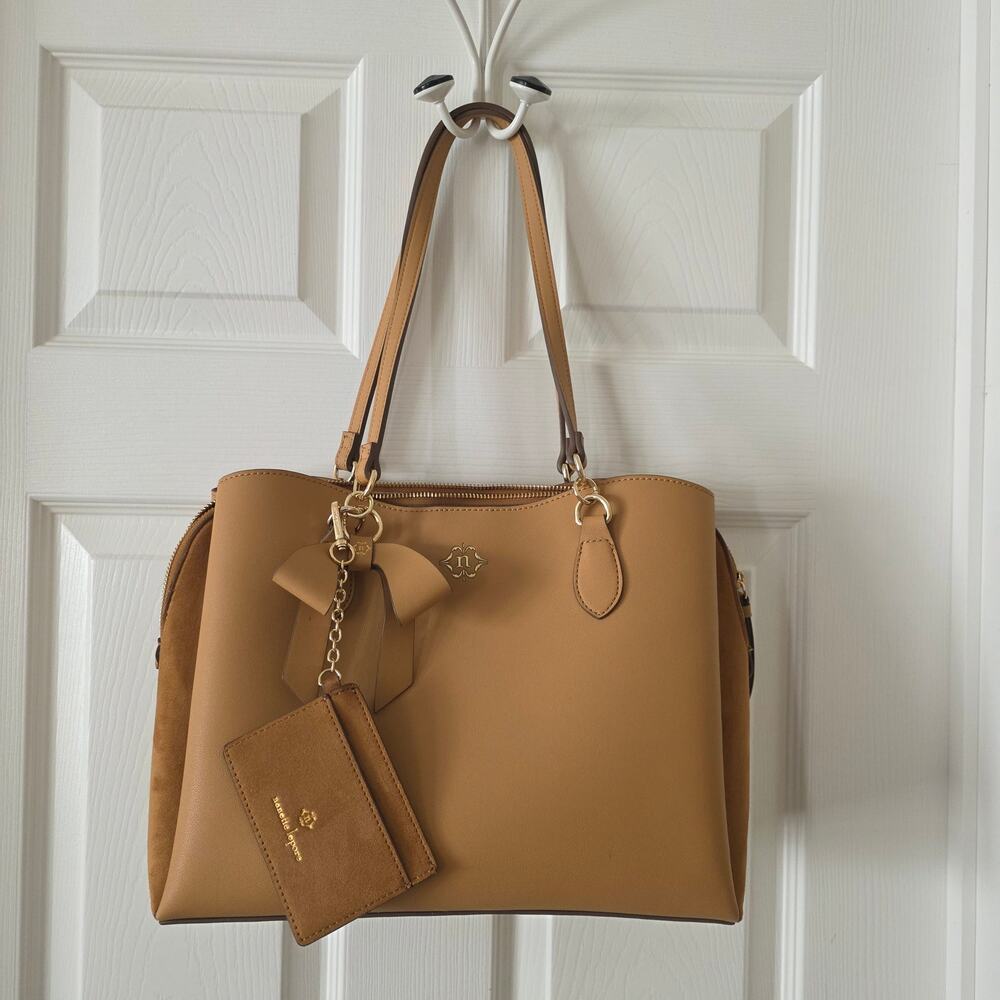 Nanette Lepore Orly Mekena Tan Brown Tote Handbag